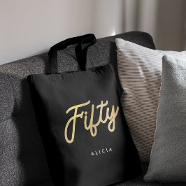 Modernes 50. Geburtstag schlicht 500 Gold Tasche