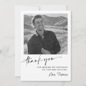 Modernes 50. Geburtstags-Foto Dankeskarte (Vorderseite)