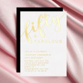 Modernes 50-jähriges Gold Folieneinladung