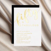 Modernes 50-jähriges Gold Folieneinladung