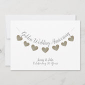 Modernes 50-jähriges Jubiläum der Goldenen Hochzei Einladung (Rückseite)