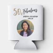 Modernes 50. und fabelhaftes Foto 50. Geburtstag Dosenkühler (Rückseite)