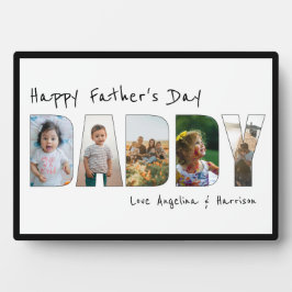 Modernes 5-Foto Collage Daddy Vathers Day Keepake Fotoplatte