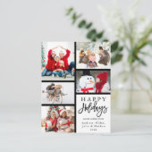 Modernes 5 Foto Collage Weihnachten (Stehend Vorderseite)