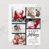 Modernes 5 Foto Collage Weihnachten (Vorne/Hinten)