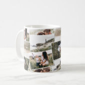 Modernes 5-Foto-Familiengeschenk Kaffeetasse (Vorderseite Links)