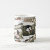 Modernes 5-Foto-Familiengeschenk Kaffeetasse (Mittel)