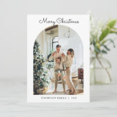 Modernes 5 Foto Frohe Weihnachtsgeschichte Feiertagskarte (Stehend Vorderseite)