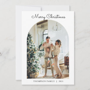 Modernes 5 Foto Frohe Weihnachtsgeschichte Feiertagskarte