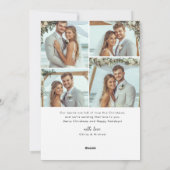 Modernes 5 Foto Verheiratet und frohe Weihnachten (Rückseite)