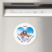 Modernes 5. Jubiläum-Paar Keepake Herz Magnet (In Situ (Geschirrspüler))