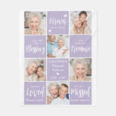 Modernes 6 Foto Collage Familiengedicht Fleecedecke (Vorderseite)