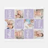 Modernes 6 Foto Collage Familiengedicht Fleecedecke (Vorderseite (Horizontal))