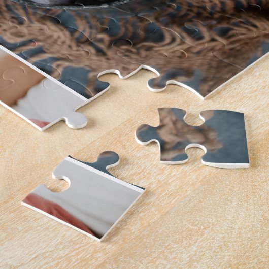 Modernes 6 Foto Collage Grid Neugeborenes Baby Bir Puzzle (Seite)