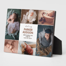 Modernes 6 Foto Collage Grid Neugeborenes Baby