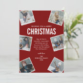 Modernes 6 Foto Collage Weihnachten (Stehend Vorderseite)