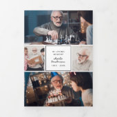 Modernes 6-Foto-Mahnmal Dreifach-gefaltete Programmkarte (Cover)