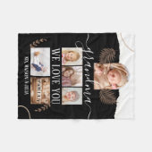 Modernes 6-Fotolack-Personalisiertes Geschenk Fleecedecke (Vorderseite (Horizontal))
