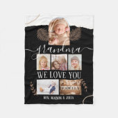 Modernes 6-Fotolack-Personalisiertes Geschenk Fleecedecke (Vorderseite)