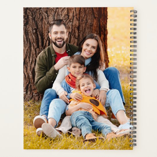 Modernes 6-Fotomaterial Personalisiert Planer (Rückseite)