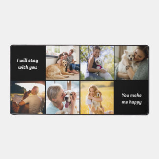 Modernes 6 Personalisiertes Monogramm Schreibtischunterlage