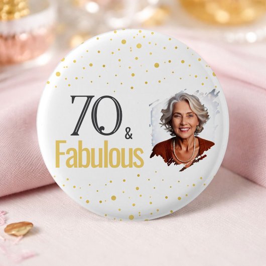 Modernes 70-jähriges Foto Button
