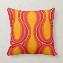 Modernes 70er 60er-Musterkissen aus dem Mittelalte Kissen