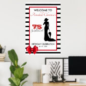 Modernes 75 & SENSATIONAL Event Party Begrüßungsze Poster (Heimbüro)