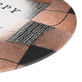 Modernes 7. Copper + Wolle-Jubiläum Schneidebrett (Ecke)