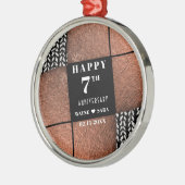 Modernes 7. Jahr der Kupferwolle Ornament Aus Metall (Links)