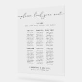 Modernes 7 Tisch Hochzeitskarte Akryllisches Zeich Acrylschild (Winkel)