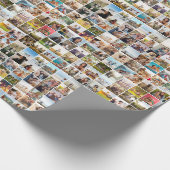 Modernes 81 Foto Collage Muster Geschenkpapier (Ecke)