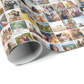 Modernes 81 Foto Collage Muster Geschenkpapier (Rolleneckpunkt)