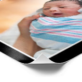 Modernes 8-Foto Collage Black Frames Poster (Ecke)