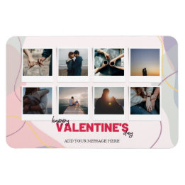 Modernes 8 Foto Collage Valentine's Geschenk Magnet