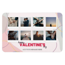 Modernes 8 Foto Collage Valentine's Geschenk Magnet