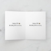 Modernes 8. Hochzeitstag acht Karte (Innenseite)