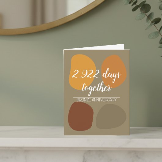 Modernes 8. Hochzeitstag acht Karte