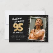 Modernes 95. Adult Birthday Foto Dankeskarte (Vorderseite)