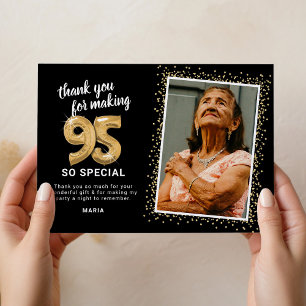Modernes 95. Adult Birthday Foto Dankeskarte