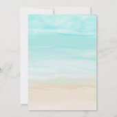 Modernes Abendessen am Abstrakten Strand mit Hochz Einladung (Rückseite)