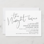 Modernes Abendessen bei Hochzeit, Probe vorbei Einladung (Vorderseite)