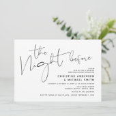 Modernes Abendessen bei Hochzeit, Probe vorbei Einladung (Stehend Vorderseite)