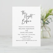 Modernes Abendessen in der Probe Einladung (Stehend Vorderseite)