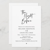 Modernes Abendessen in der Probe Einladung (Vorne/Hinten)