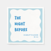 Modernes Abendessen in Weiß und Blau mit Probe Serviette (Vorderseite)