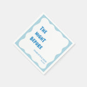 Modernes Abendessen in Weiß und Blau mit Probe Serviette (Ecke)