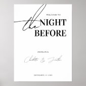 Modernes Abendessen mit Minimalistischer Probe Beg Poster (Vorne)