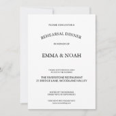 Modernes Abendessen mit Minimalistischer Probe Einladung (Vorderseite)