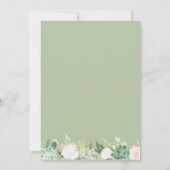 Modernes Abendessen mit tropischer Probe Einladung (Rückseite)